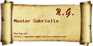 Mester Gabriella névjegykártya