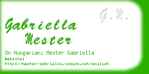 gabriella mester business card